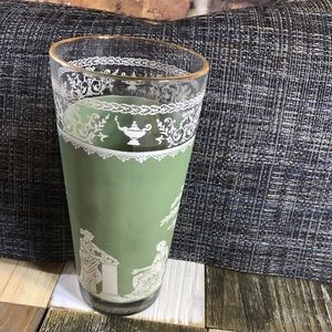 Jasper Ware Hellenic Green R/Greek Glass 3”X6.5”.